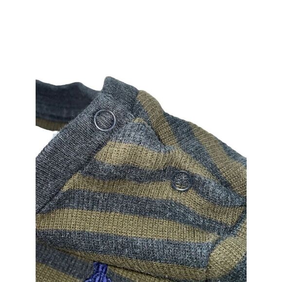 Ralph Lauren Waffle Knit Stripe Long Sleeve Tee - Picture 5 of 13